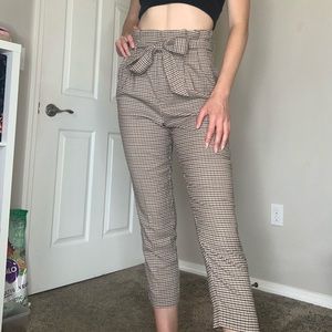 Worn once H&M high waisted plaid pants size 6